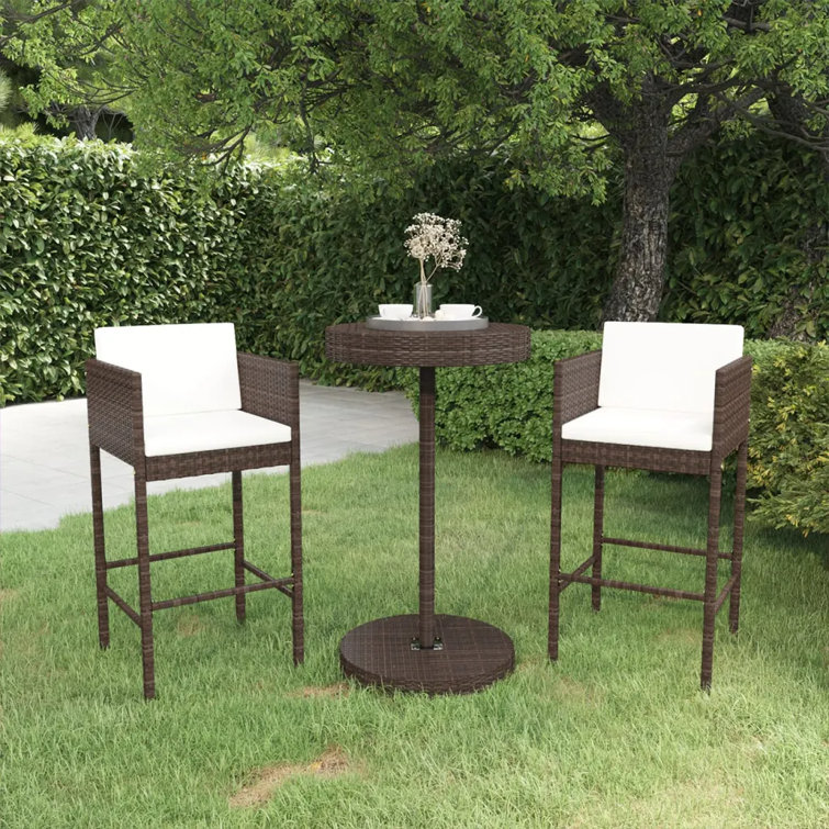 3 piece outdoor clearance bar table set